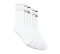 BOSS Herren Socken QS Stripe CC Crew Socks 6 Paar, Farbe:Weiß, Größe:43-46, Artikel:-963 white multi