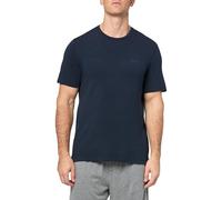 BOSS Herren Soft Ribbed Short Sleeve T-Shirt Pyjamaoberteil, Schwarz, Beerenblau, L
