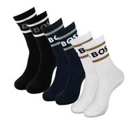 BOSS Herren Sportsocken Tennissocken Crew Socks Finest Soft Cotton 3 Paar, Farbe:Mehrfarbig, Größe:39-42, Artikel:-966 black/white/navy