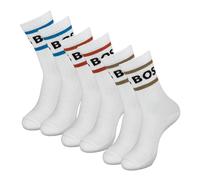 BOSS Herren Sportsocken Tennissocken Crew Socks Finest Soft Cotton 3 Paar, Farbe:Weiß, Größe:39-42, Artikel:50469371-104 white