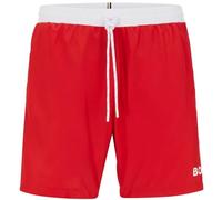 BOSS Herren Starfish Badeshorts aus recyceltem Material mit Kontrast-Logo Light/Pastel Red630, M