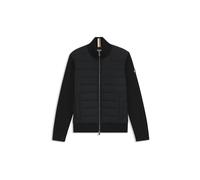 BOSS Herren Strickjacke H-HERNESTO Regular Fit aus Baumwoll-Mischung, schwarz, Gr. L