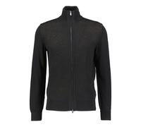 BOSS Herren Strickjacke mit Schurwolle H-ILLARIONE Regular Fit, schwarz, Gr. M