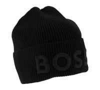 BOSS Mütze aus Woll-Mix mit Logo-Stickerei - Style Afox_R, 50522449 Schwarz ONESI