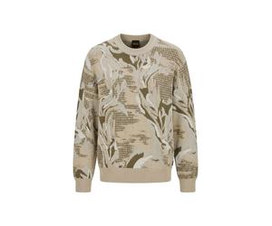 BOSS Herren Strickpullover AFLORALO, sand, Gr. L