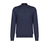 BOSS Regular-Fit Pullover aus Schurwolle mit Reißverschluss am Kragen - Style Ebenji, 50528300 Dunkelblau XL