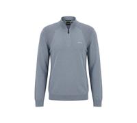 BOSS Pullover aus Baumwoll-Mix mit Troyerkragen - Style KN_Momentum-Lite MZ, 50558352 Grau XL