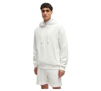 BOSS Herren Sullivan 129 Regular-Fit Kapuzenpullover aus Baumwoll-Bouclé mit gerippten Bündchen Weiß M