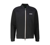 BOSS Herren Sweatjacke aus Stretch-Gabardine SAMOO Regular Fit, schwarz, Gr. S