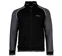 BOSS Herren Sweatjacke - Tracksuit Jacket, Stehkragen, Zip, Logo, Baumwoll-Mix Schwarz M