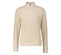 BOSS Herren Sweatshirt mit Troyerkragen STRUCTURE, weiss, Gr. M