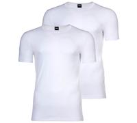 BOSS Zweier-Pack T-Shirts aus Stretch-Baumwolle mit Logo - Style TShirtRN 2P Modern, 50475276 Weiß S
