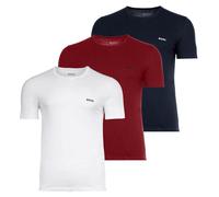 BOSS Herren T-Shirt, 3er Pack - Classic, Rundhals, Kurzarm, Baumwolle Blau/Rot/Weiß / L L Mehrfarbig