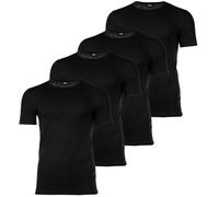 BOSS Herren T-Shirt, 4er Pack - TShirtRN Modern, Unterhemd, Crew-Neck, Stretch Schwarz 2XL