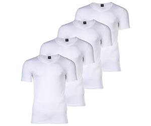 BOSS Herren T-Shirt, 4er Pack - TShirtVN 2P Modern, Unterhemd, V-Neck, Stretch XXL Weiß