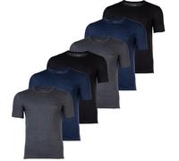 BOSS Herren T-Shirt, 6er Pack - RN 6P Classic, Rundhals, Kurzarm, Cotton, uni Blau/Grau/Schwarz S