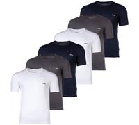 BOSS Herren T-Shirt, 6er Pack - RN 6P Classic, Rundhals, Kurzarm, Cotton, uni Blau/Grau/Weiß M