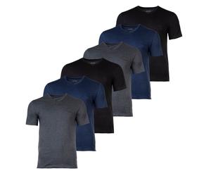 BOSS Herren T-Shirt, 6er Pack - TShirtVN Classic, Unterhemd, V-Neck, Cotton Blau/Grau/Schwarz XL