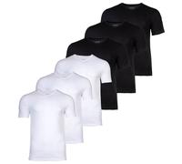 BOSS Herren T-Shirt, 6er Pack - TShirtVN Classic, Unterhemd, V-Neck, Cotton Schwarz/Weiß L