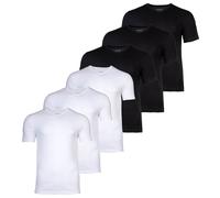 BOSS Herren T-Shirt, 6er Pack - TShirtVN Classic, Unterhemd, V-Neck, Cotton Schwarz/Weiß XL