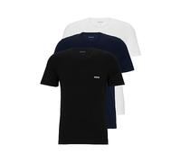 BOSS Herren-T-Shirt, klassisch, Logo, Baumwolle, 3er-Pack, Klein