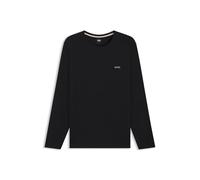 Hugo Boss Herren Longsleeve Mix&Match LS-Shirt R - Stretch-Baumwolle, Logo-Stickerei - Schwarz S