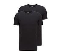 2er 4er Pack Hugo Boss T-Shirts Business Shirts Crew-Neck Slim Fit Schwarz, 2er Pack (1x 2er), XL, -001 black
