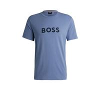 BOSS Herren T-Shirt RN Regular-Fit T-Shirt aus Baumwoll-Jersey mit UV-Schutz von SPF 50+ Hellblau M