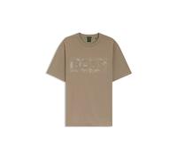 BOSS Herren T-Shirt TS_GLOBE LOGOPATTERN, oliv, Gr. XXL