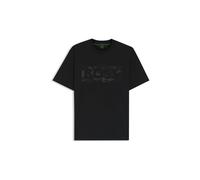 BOSS Herren T-Shirt TS_GLOBE LOGOPATTERN, schwarz, Gr. XXL