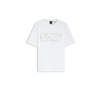 BOSS Herren T-Shirt TS_GLOBE LOGOPATTERN, weiss, Gr. L