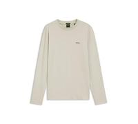 BOSS Green Regular Fit Langarmshirt aus Baumwoll-Mix Modell 'Tee Long' in Beige, Größe XL