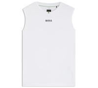 BOSS Active Tanktop aus Stretch-Gewebe mit Streifen auf der Rückseite - Style Tank TOC, 50543351 Weiß XXXL