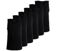 BOSS Herren Tank Top, 6er Pack - Classic, Unterhemd, ohne Arm, Rundhals, Cotton Schwarz / L L Schwarz
