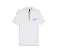 BOSS Active T-Shirt aus Stretch-Jersey mit Troyerkragen - Style Taylor TOC, 50543347 Weiß XXXL