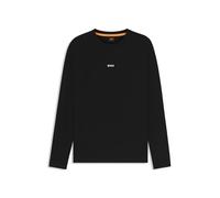 BOSS Herren T-Shirt Tchark Baumwoll-Mix Regular Fit Schwarz Größe M