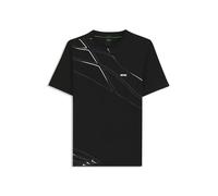BOSS Sportives, feuchtigkeitsableitendes T-Shirt mit Piqué-Struktur - Style Tee 10_IN, 50556197 Schwarz L