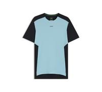 BOSS Active T-Shirt aus Mesh-Jersey mit dekorativen reflektierenden Details - Style Tee Active Seas, 50542949 Dunkelblau / Hellblau XL