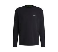 BOSS Herren Tee Long T-Shirt aus Stretch-Baumwolle mit Kontrast-Logo Dunkelblau XXL