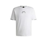 BOSS T-Shirt aus Pima-Baumwolle mit Tennisball-Grafiken - Style TEE BOSS OPEN 25, 50545292 Weiß M