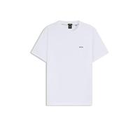 BOSS Green T-Shirt mit Label-Print in Weiss, Größe S