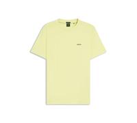 BOSS Herren Tee T-Shirt aus Stretch-Baumwolle mit Logo-Detail Hellgelb XL