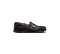 BOSS BLACK Tevan Leather Moccasin Black Schwarz 45