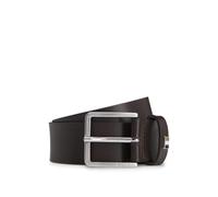 BOSS Herren Gürtel Ther-Flag-E Sz35, italienisches Leder, Metall-Streifen, Dunkelbraun 115