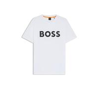 BOSS T-Shirt aus Baumwoll-Jersey mit gummiertem Logo-Print - Style Thinking 1, 50481923 Weiß XXXL