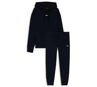 BOSS Herren TracksuitWesmallhood Trainingsanzug-Set aus Baumwoll-Terry mit Kontrast-Logos Dunkelblau XXXL