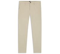 Hugo Boss Chinohose Tapered Fit - Herren, elastischer Baumwoll-Satin, Gürtelschlaufen 34/32 Beige