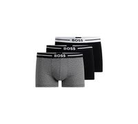 BOSS Herren Trunk 3P Bold Design Dreier-Pack eng anliegende Boxershorts aus Stretch-Baumwolle mit kurzem Bein und Logos am Bund Gemustert962 XXL