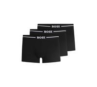 BOSS Herren Trunk 3P Bold Dreierpack Boxershorts aus Stretch-Baumwolle mit Logo-Bund Schwarz001 XL