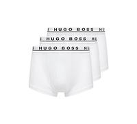 BOSS Herren Trunk 3P CO/EL Dreier-Pack Boxershorts aus Stretch-Baumwolle mit Logo am Bund,S,Weiß